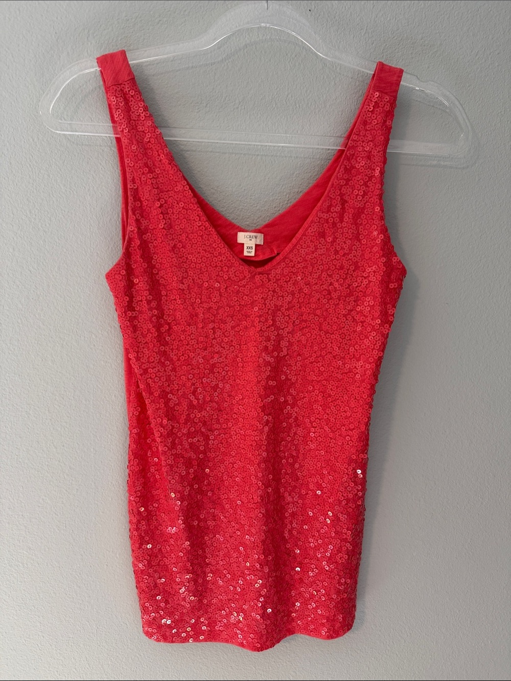 J. Crew Coral Sequin Tank Top